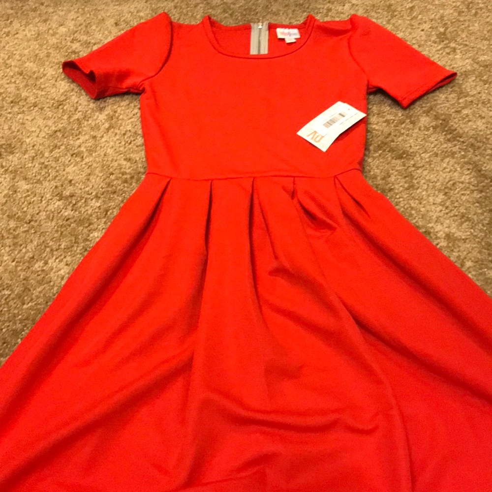 RED Lularoe Amelia dress